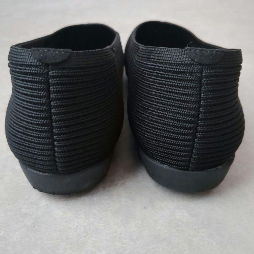 VIVAIA フラットシューズ　ニットパンプス スクエアトゥ 黒　ビバイア