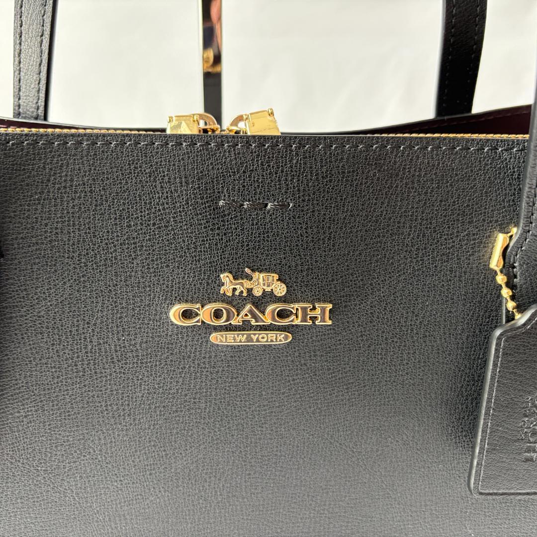 極美品 コーチ アベニュー レザー トートバッグ 肩掛け ブラック F79988