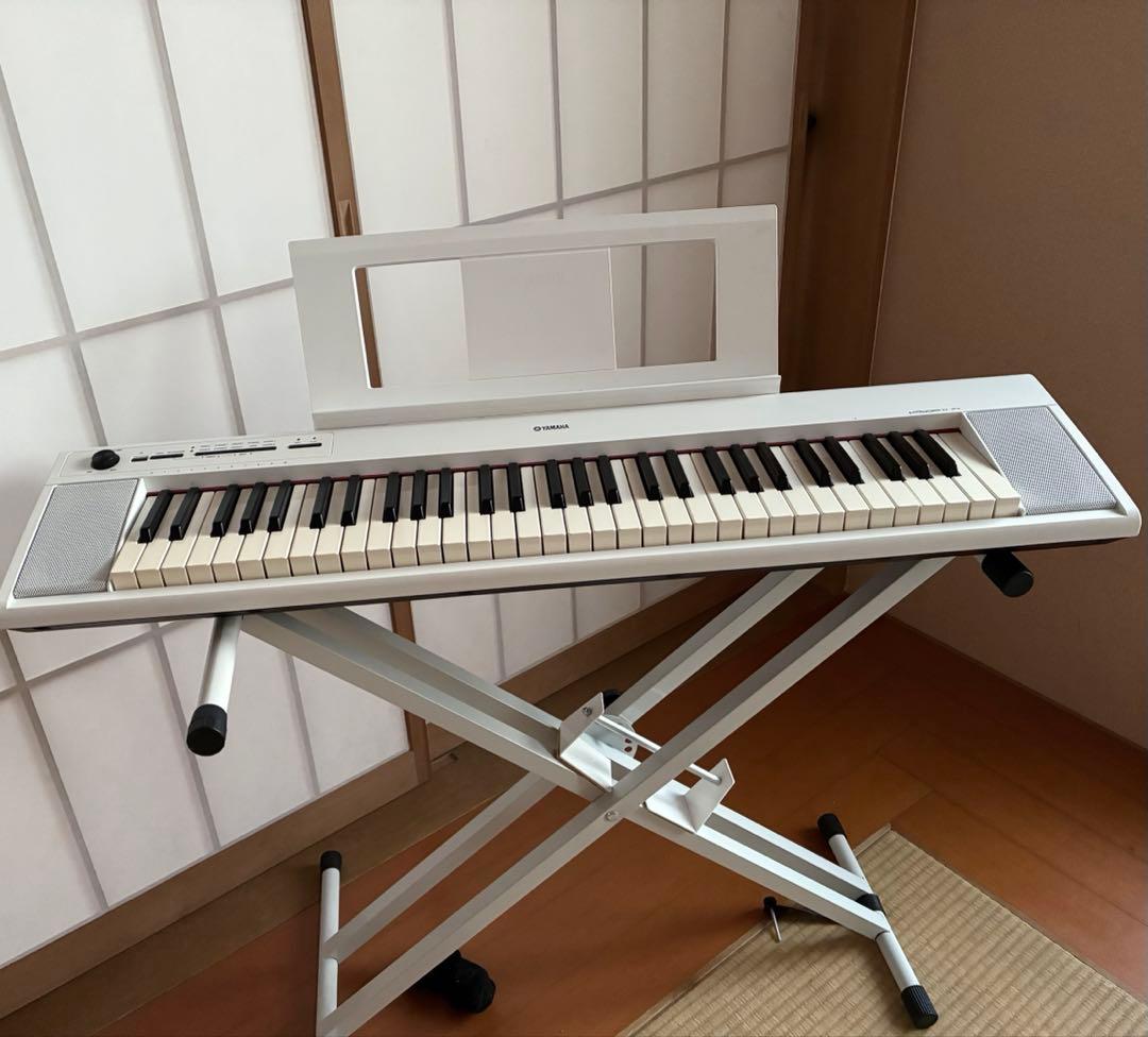YAMAHA piaggero NP12 電子キーボード 電源アダプター譜面台付