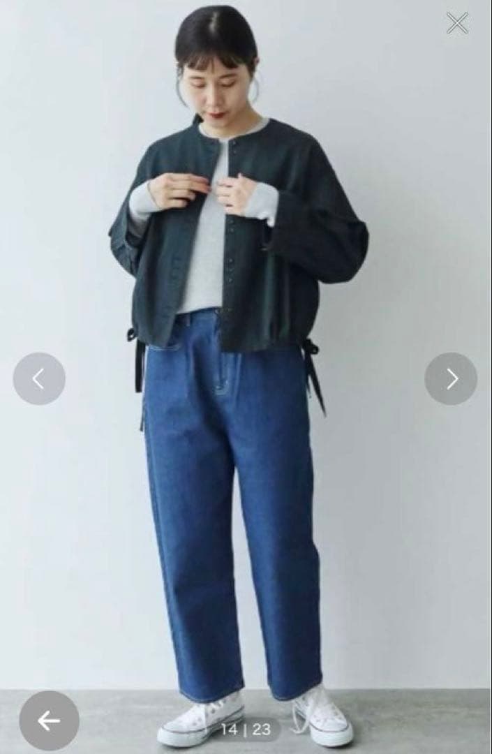 専用　　試着のみ　yuni サッカーギンガムチェック　ショートシャツジャケット