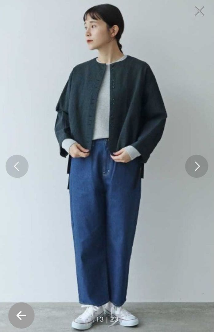 専用　　試着のみ　yuni サッカーギンガムチェック　ショートシャツジャケット