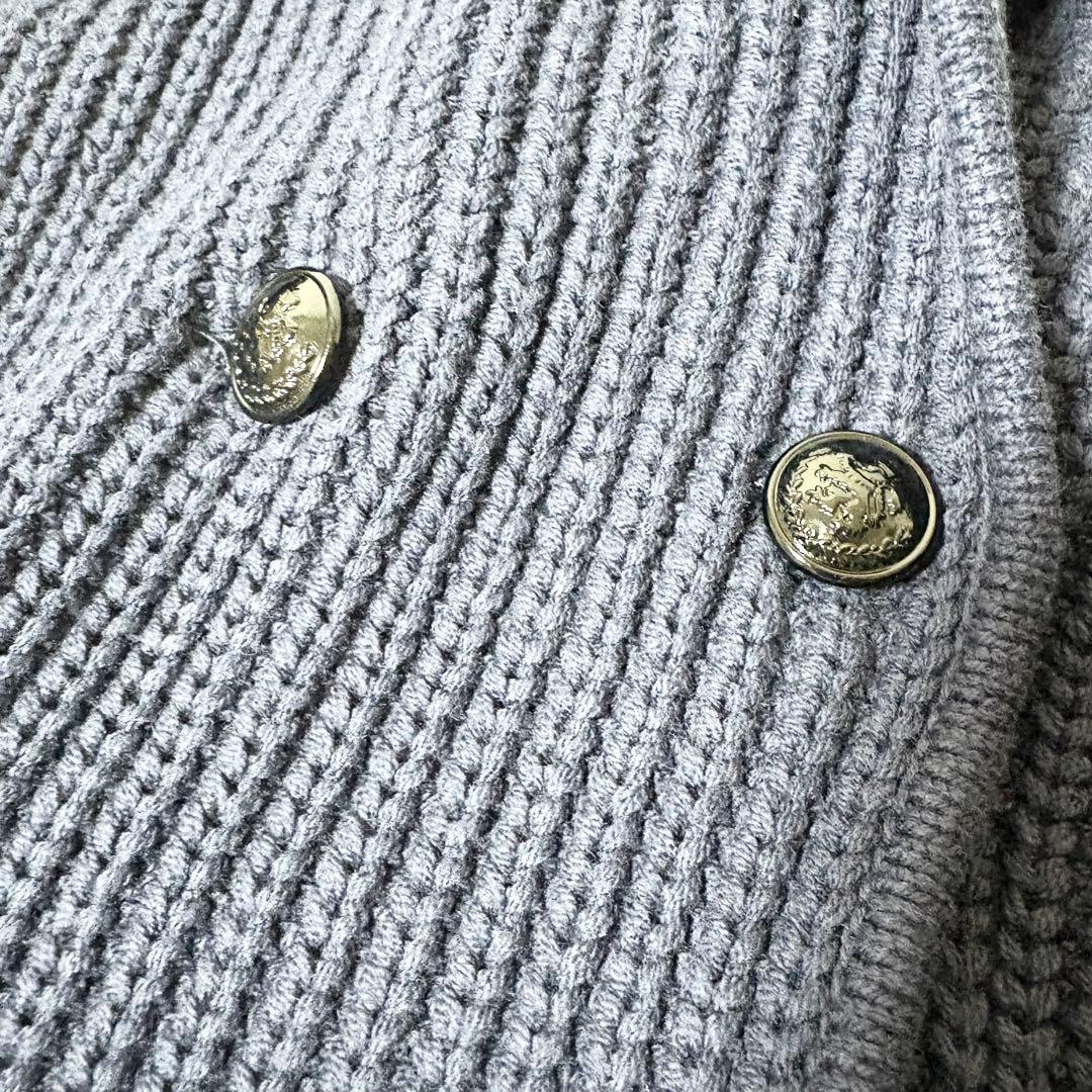 現行✨タグ付き 2025 アルアバイル 片畦ニットコート ネイビー 2