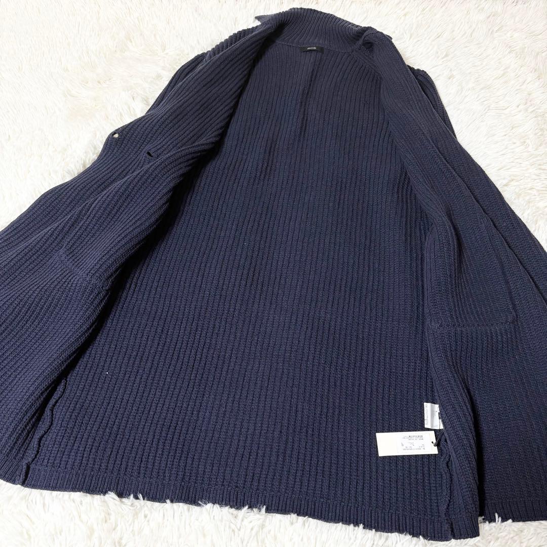 現行✨タグ付き 2025 アルアバイル 片畦ニットコート ネイビー 2
