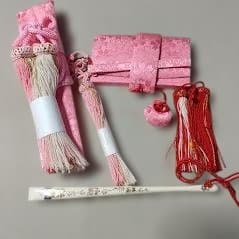 タツエもん様　筥迫セット　赤（紗綾型　ハコセコセットピンク　計10点まとめ