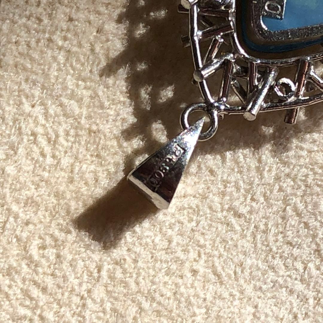 更紗✩です　ダイヤ付き 天然オパール プラチナ ペンダント チャーム 美品