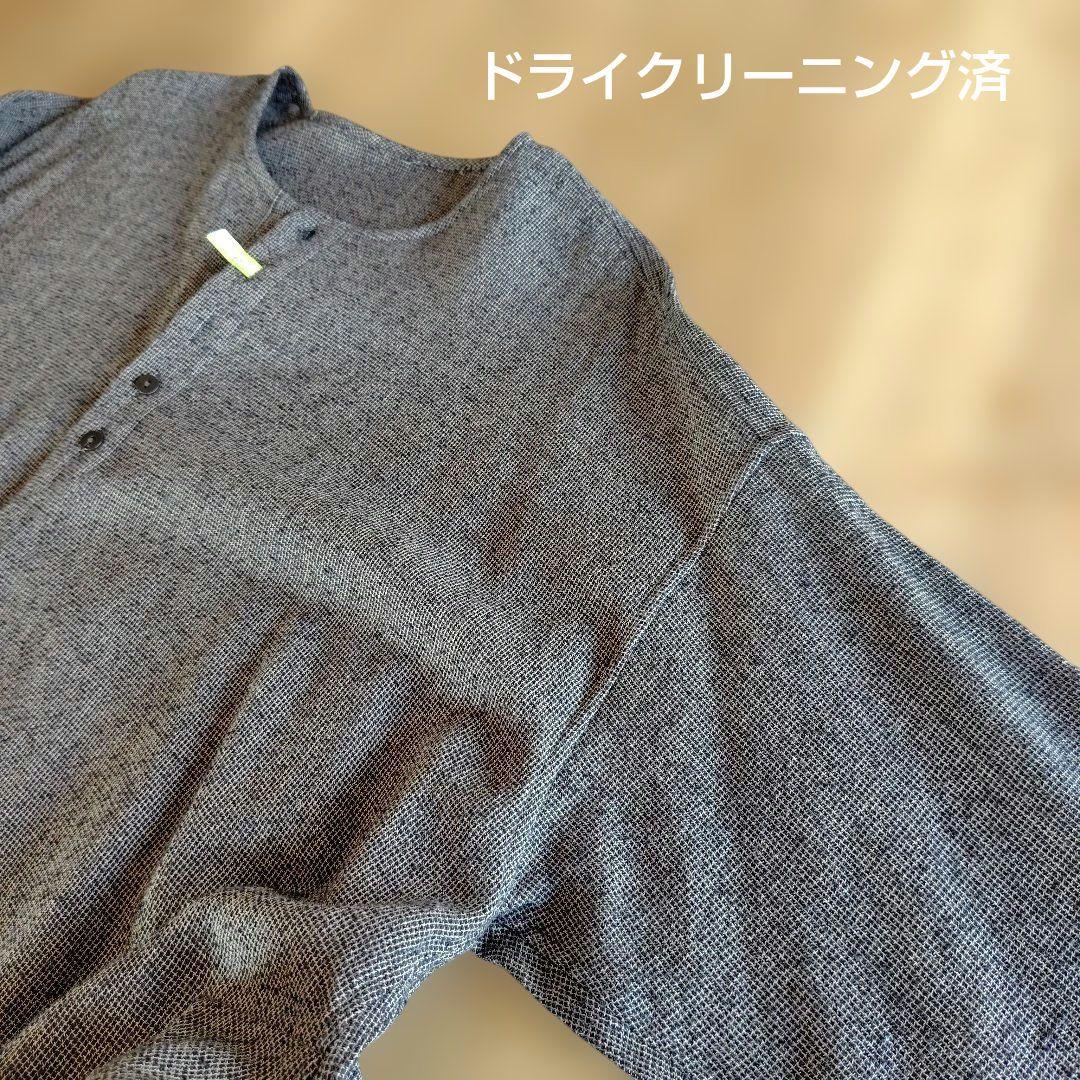 ​【ヨーガンレール】ウール混 着丈96cm とろみワンピース チュニック