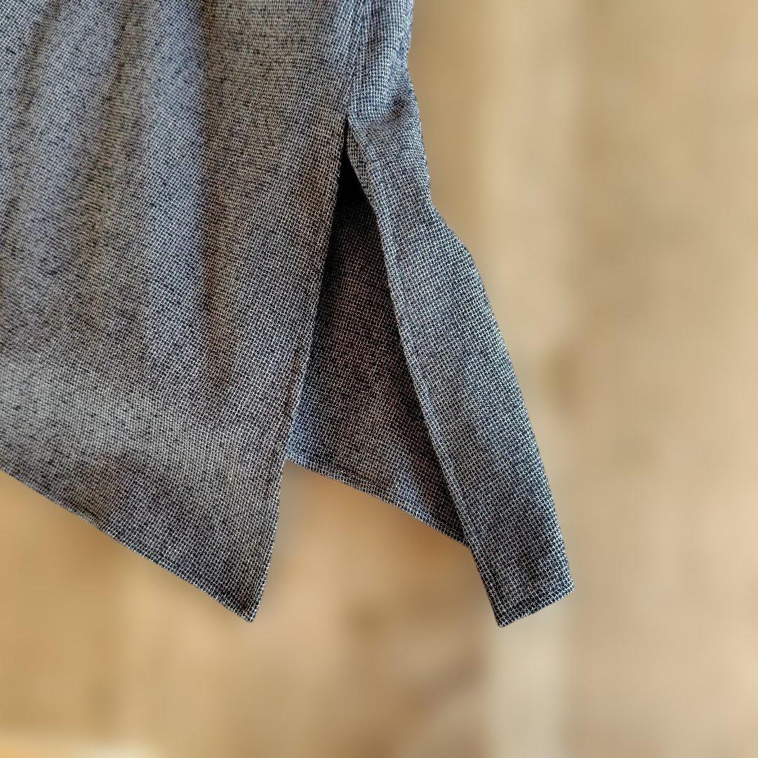 ​【ヨーガンレール】ウール混 着丈96cm とろみワンピース チュニック