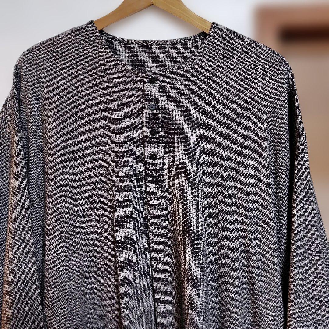 ​【ヨーガンレール】ウール混 着丈96cm とろみワンピース チュニック