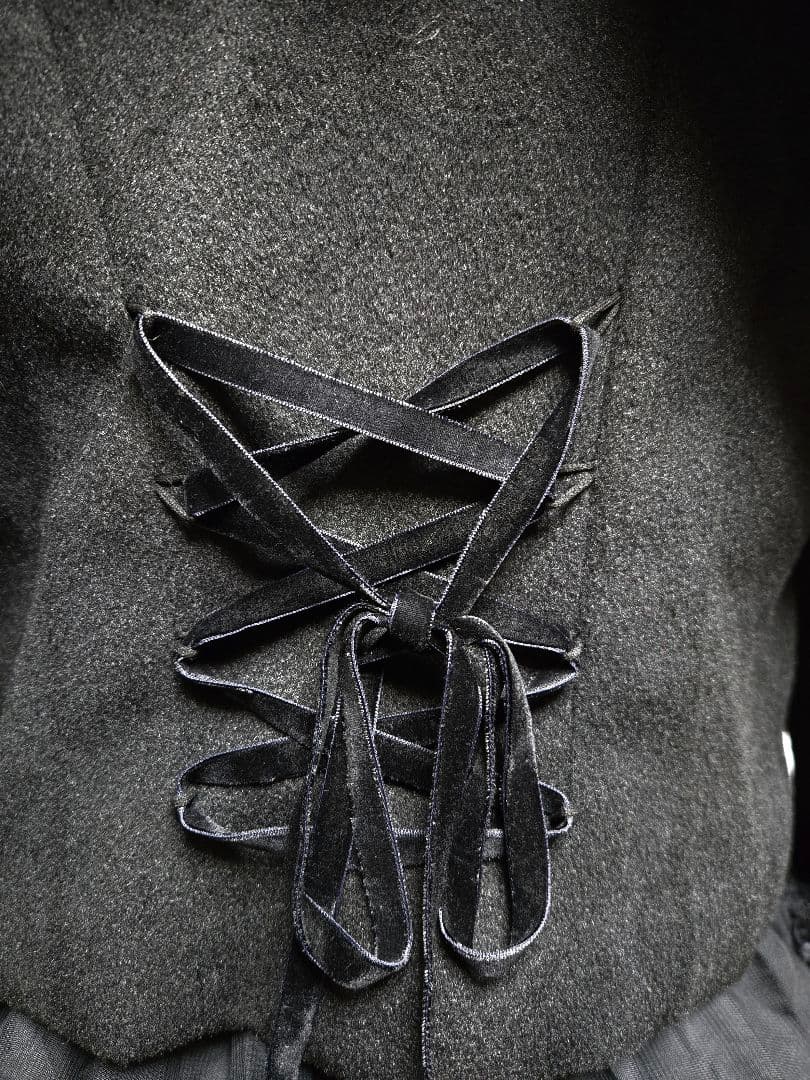 【美品】axes femme kawaii ケープ付ショートコート black