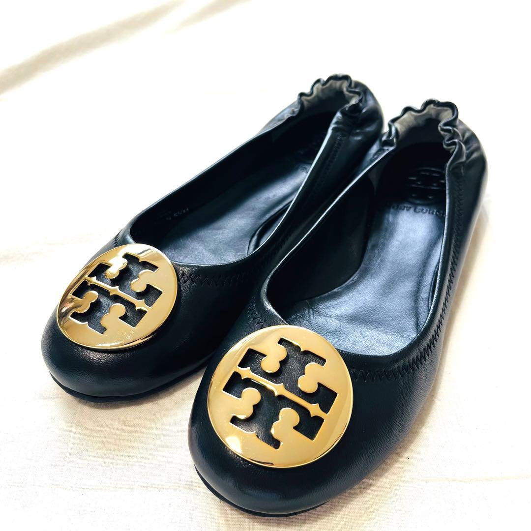 【未使用】TORY BURCH レザー バレエシューズ フラット パンプス