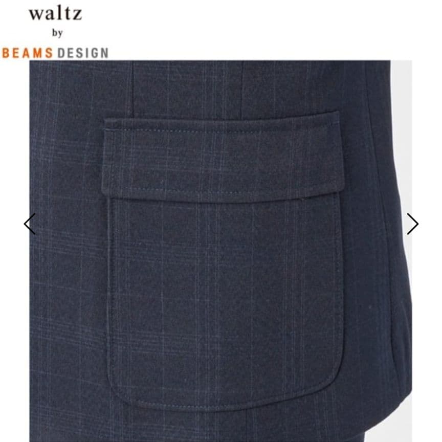 【美品】waltz by BEAMS DESIGN ベスト付きネイビースーツ