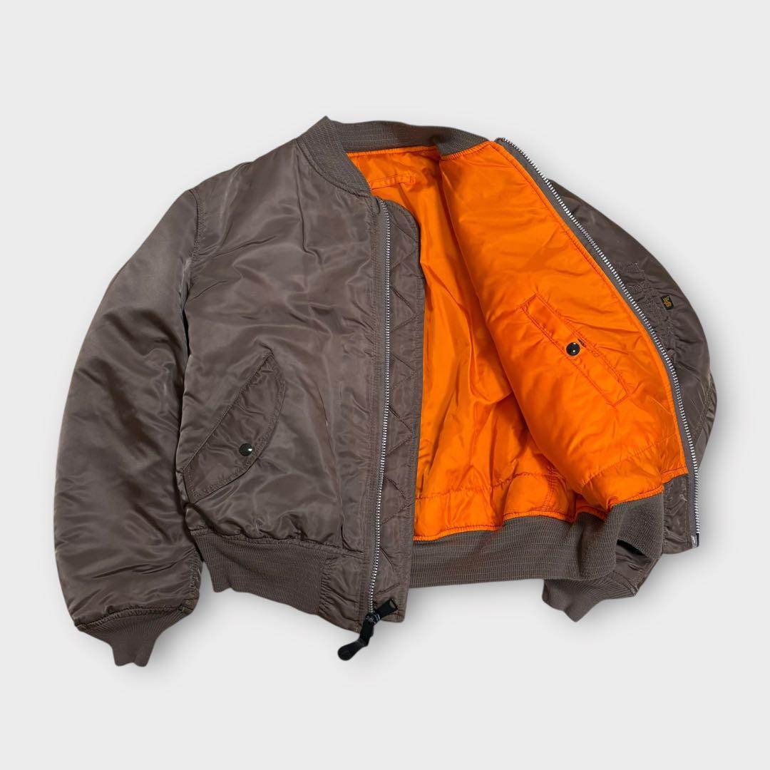 レアカラー！90s USA製アルファインダストリーズMA-1 ブラウンALPHA