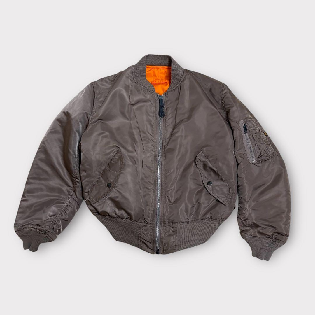 レアカラー！90s USA製アルファインダストリーズMA-1 ブラウンALPHA