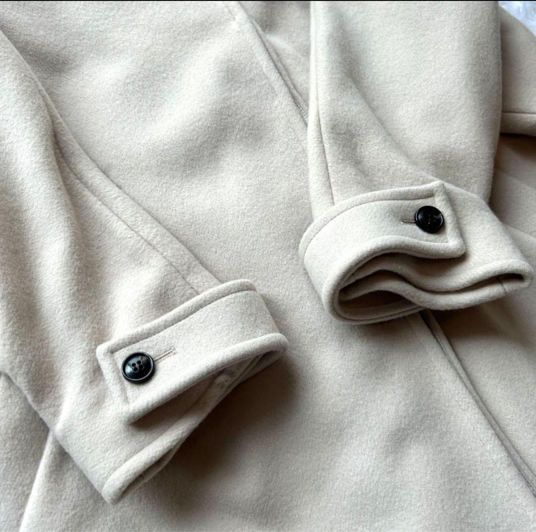 anuans Super140ファインウールポンチョスリットコート 2way