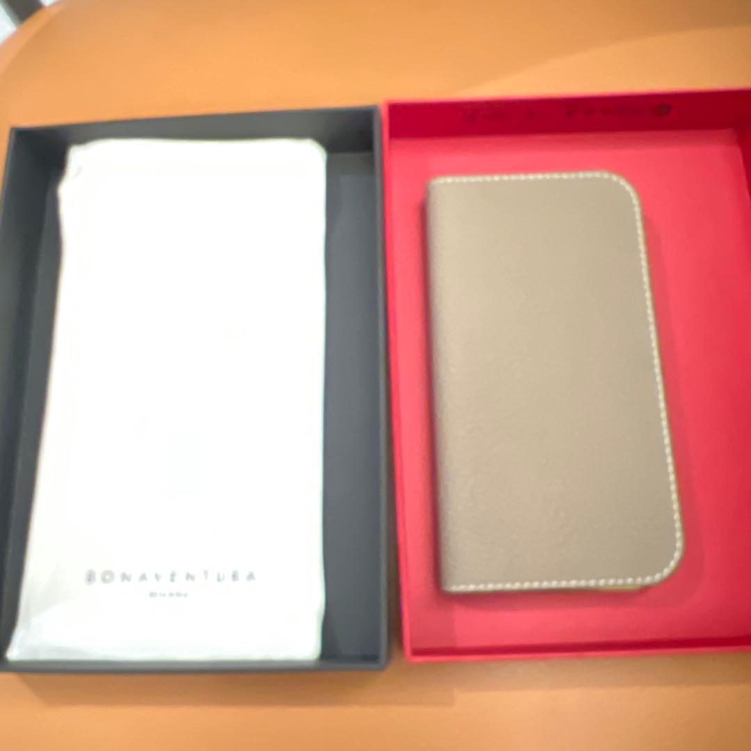 BONAVENTURAダイアリーケース エトゥープ/イエローiPhone16対応