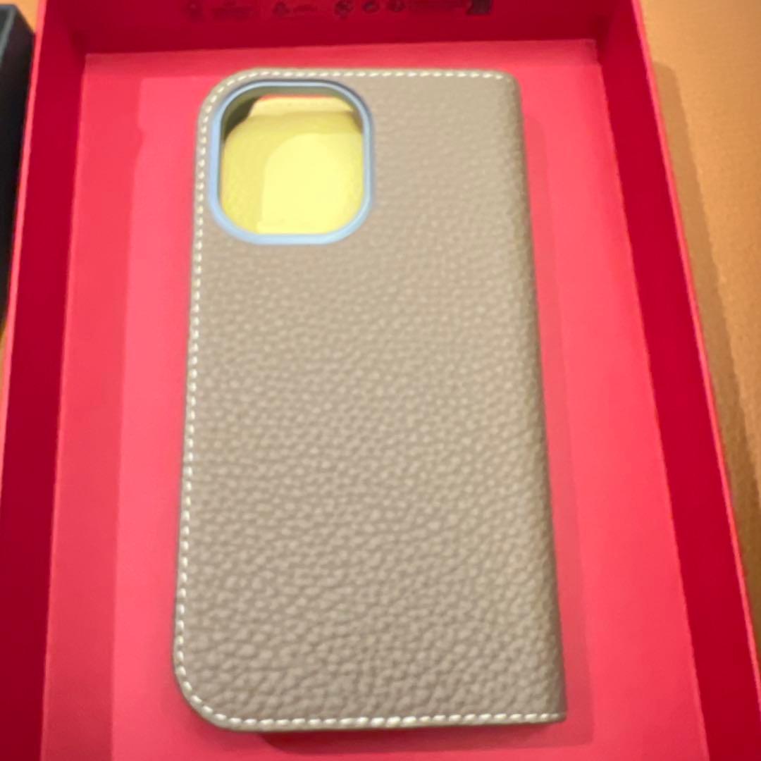 BONAVENTURAダイアリーケース エトゥープ/イエローiPhone16対応