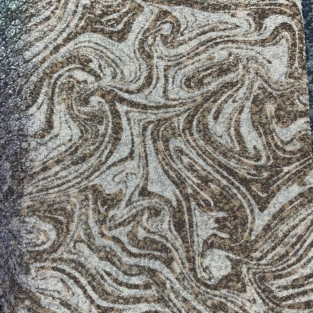 ◯C327正絹　単衣　長襦袢　墨流し　小松ちりめん　半衿付　未使用しつけ付極美品