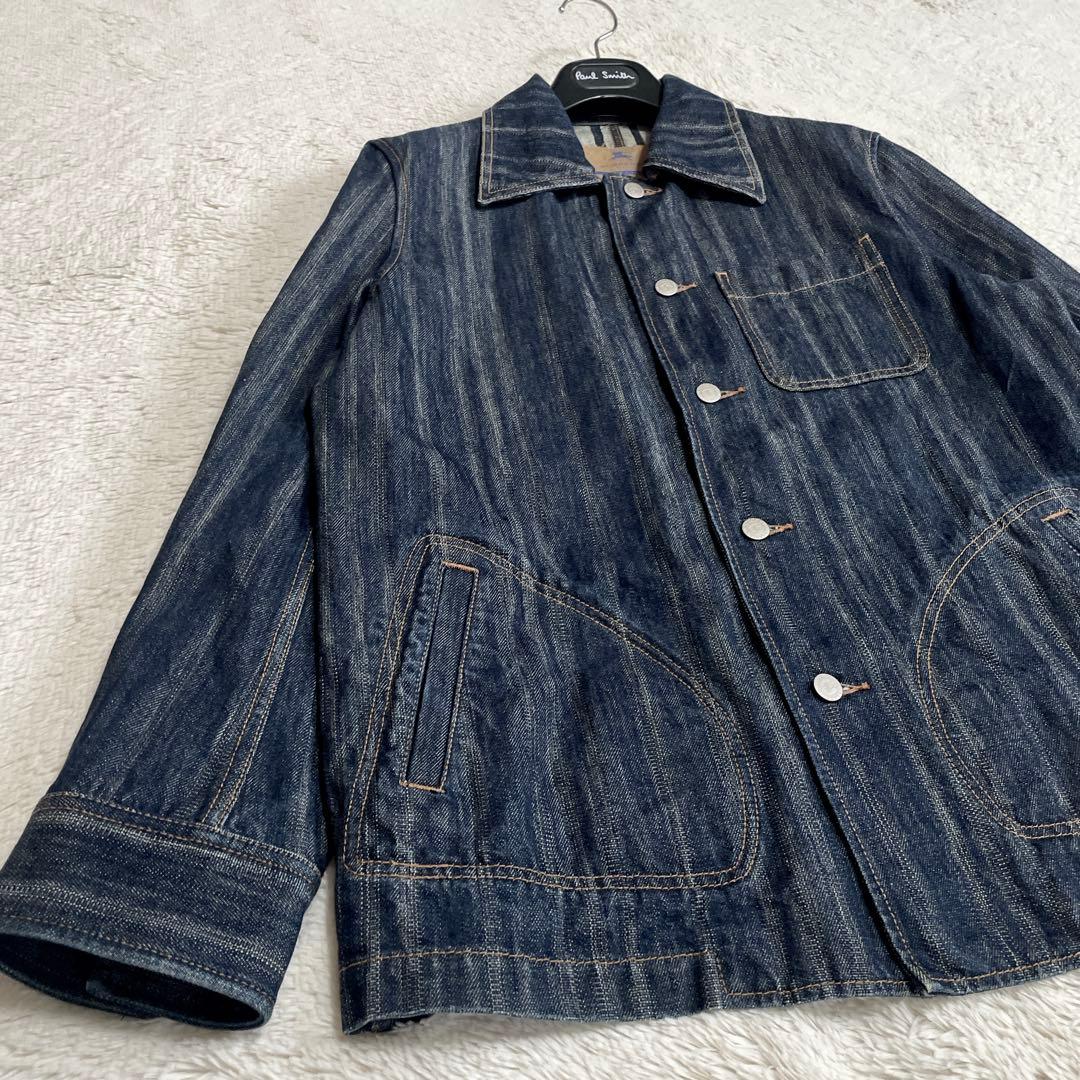 美品 希少 BURBERRY ホースロゴ刺繍 カバーオール デニムジャケット