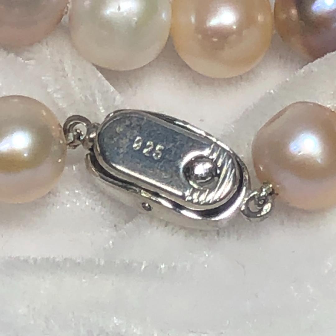 マルチカラー 8.8-9.9mm 49.0g 44cm 本真珠 パールネックレス