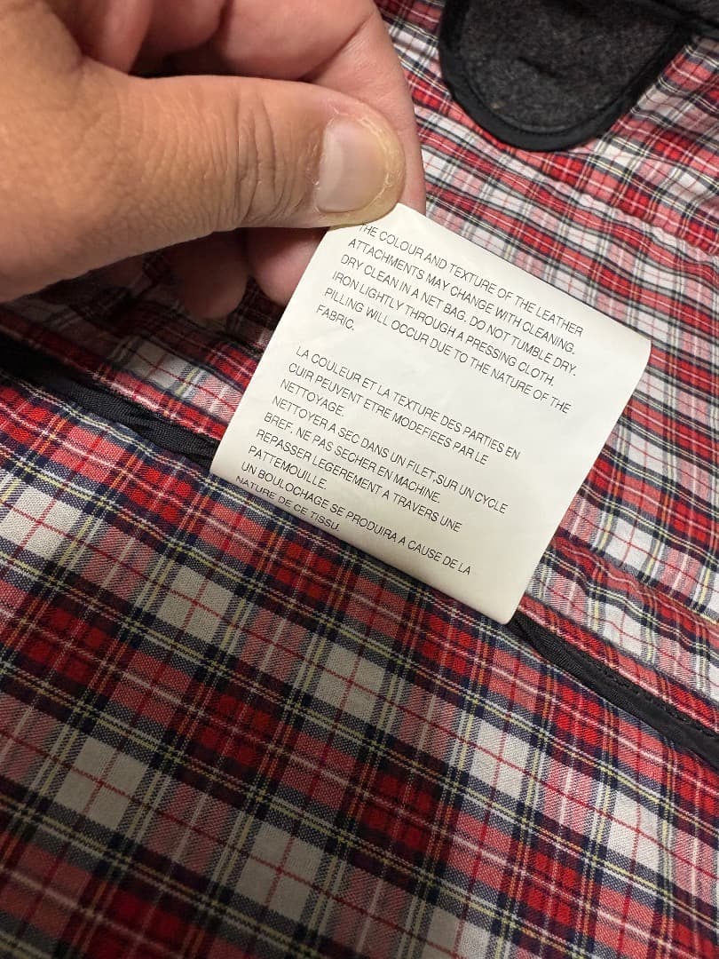 コムデギャルソンオムグレーダッフルコート 赤系チェック 新品未使用品