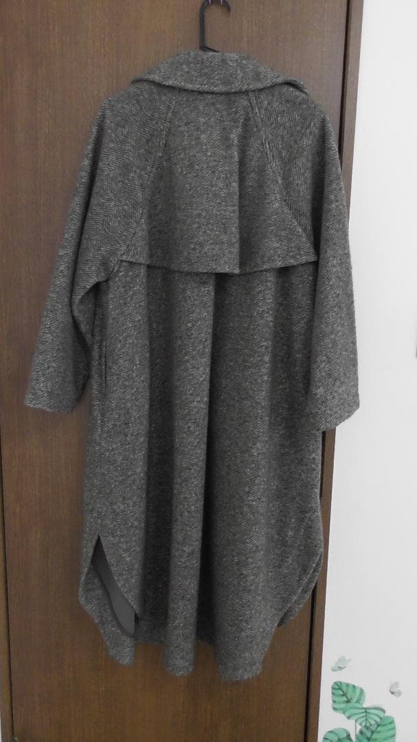 美品　スピックアンドスパン　ダブルスライバーヘリンボーンボリュームコート