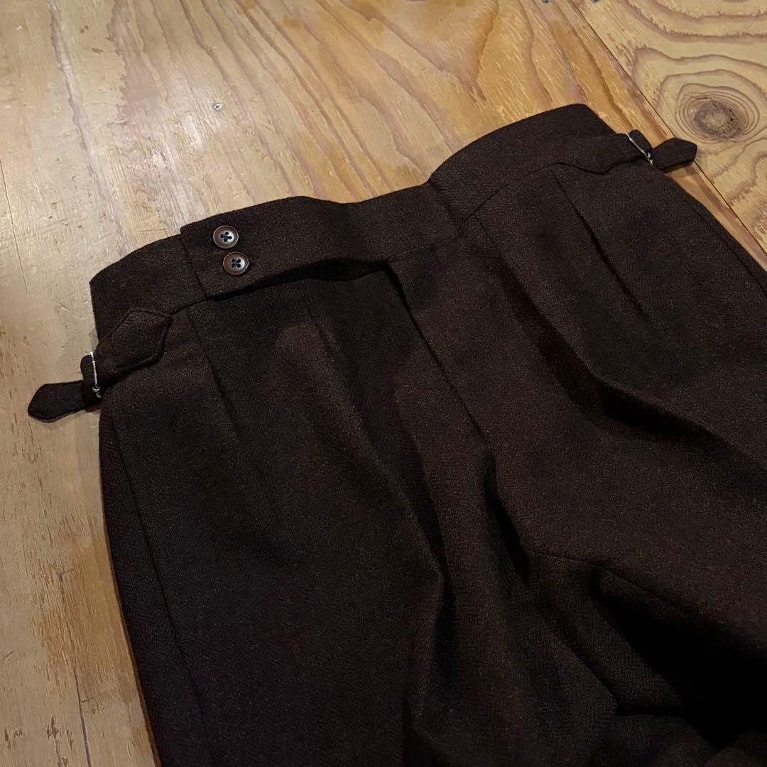 オーダーパンツ ベルトレス仕様 ツイード生地