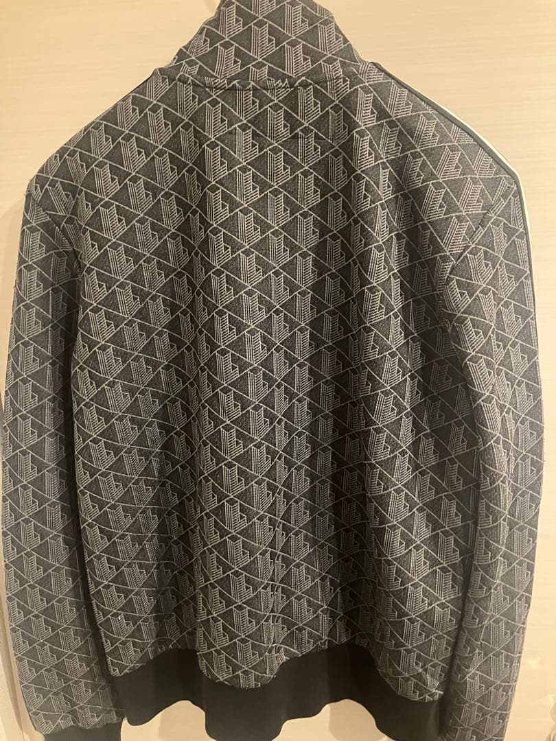 LACOSTE モノグラムジャカード トラックジャケット ブラック