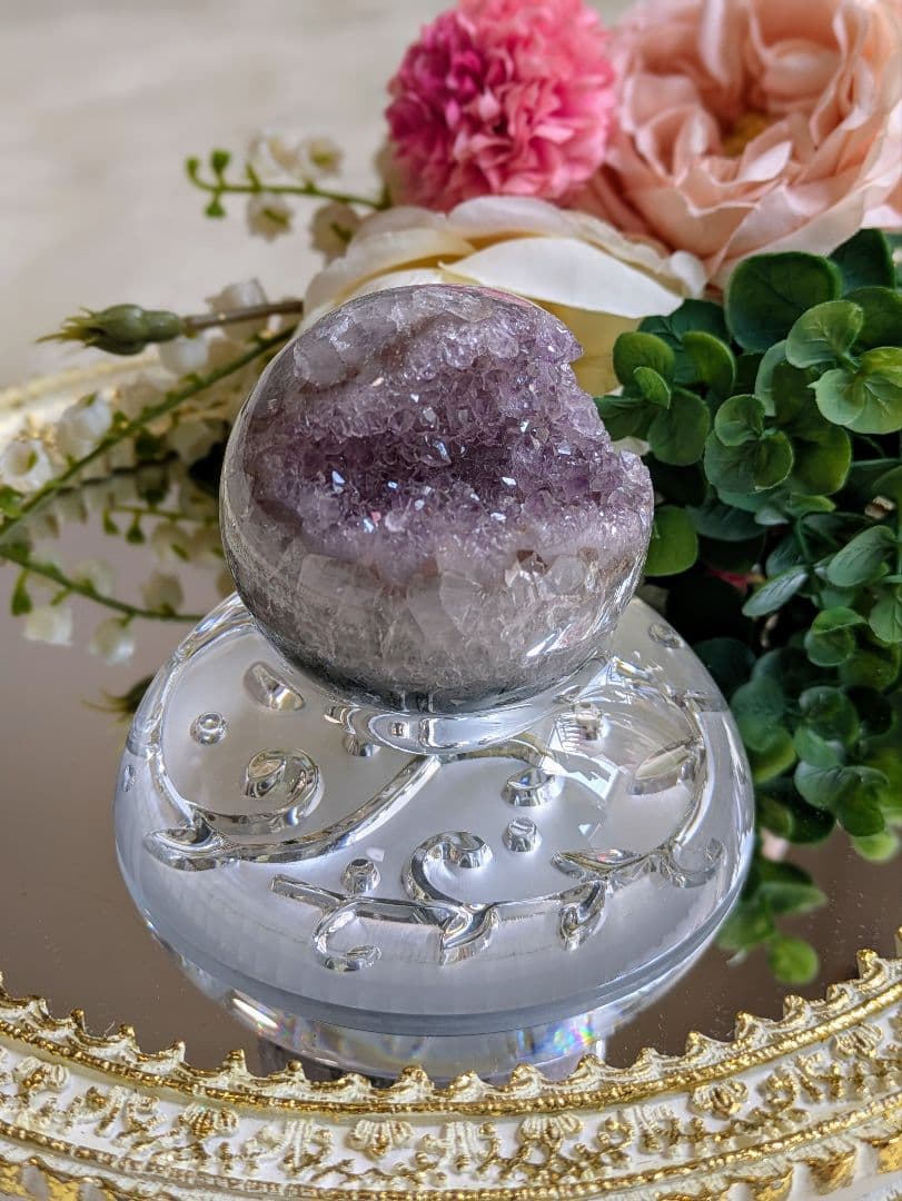 ♡ハイグレードスフィア　アメジスト　スフィア♡　笑口 オールカット