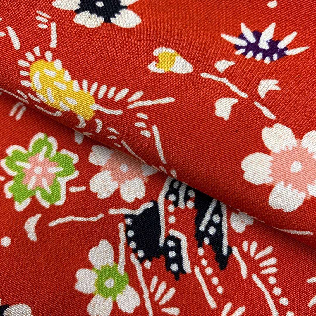 509agu8, 楽々衿□七五三 三歳 女の子 着物＆被布 総柄 花文様□状態良