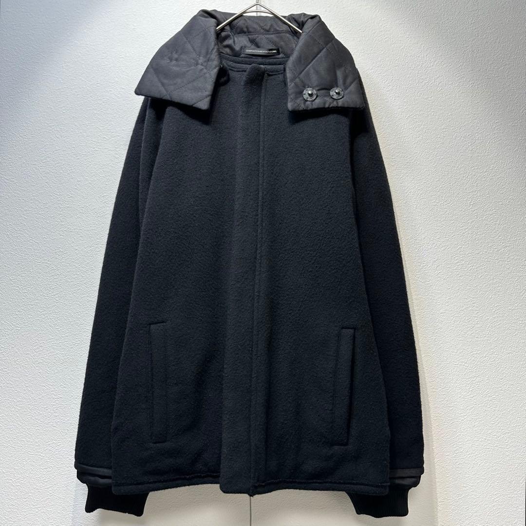 希少 ワイズ 2WAYウール ノーカラー キルティング デザインジャケット 2