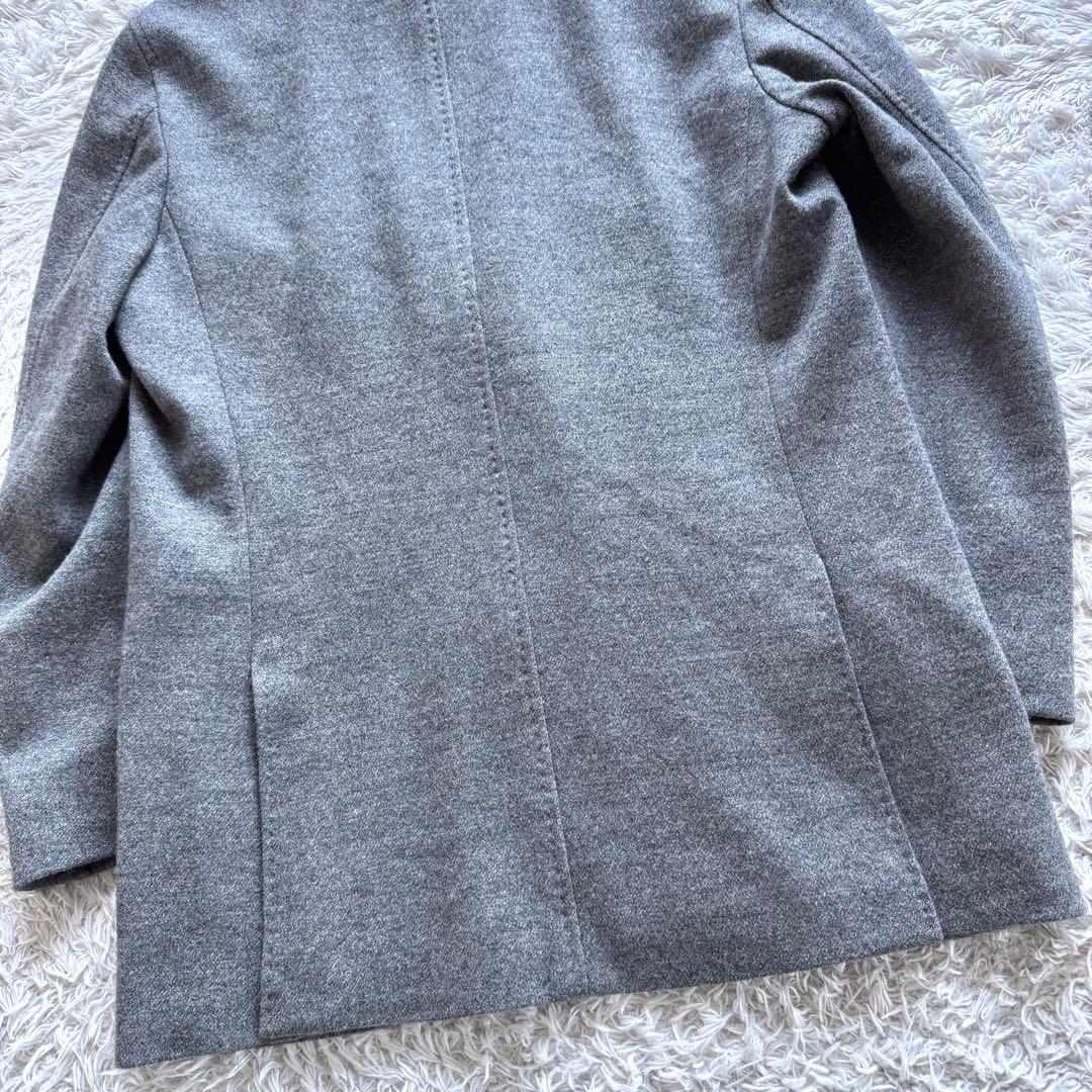 極美品　スコッチハウス　テーラードジャケット　チェック　グレー　L アンコン