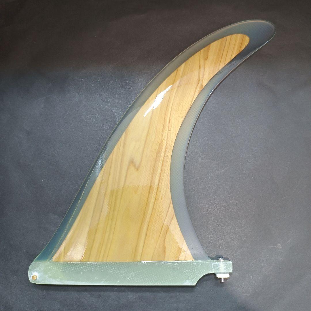 10インチ センターフィン　ウッドコア　シングルフィン　ロングボード　フィン