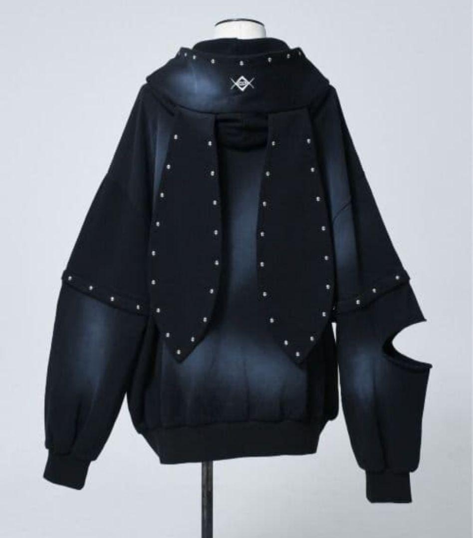 REFLEM/レフレム スタッズうさ耳ZIPパーカー/ジップアップパーカー