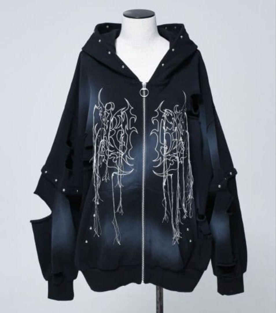 REFLEM/レフレム スタッズうさ耳ZIPパーカー/ジップアップパーカー