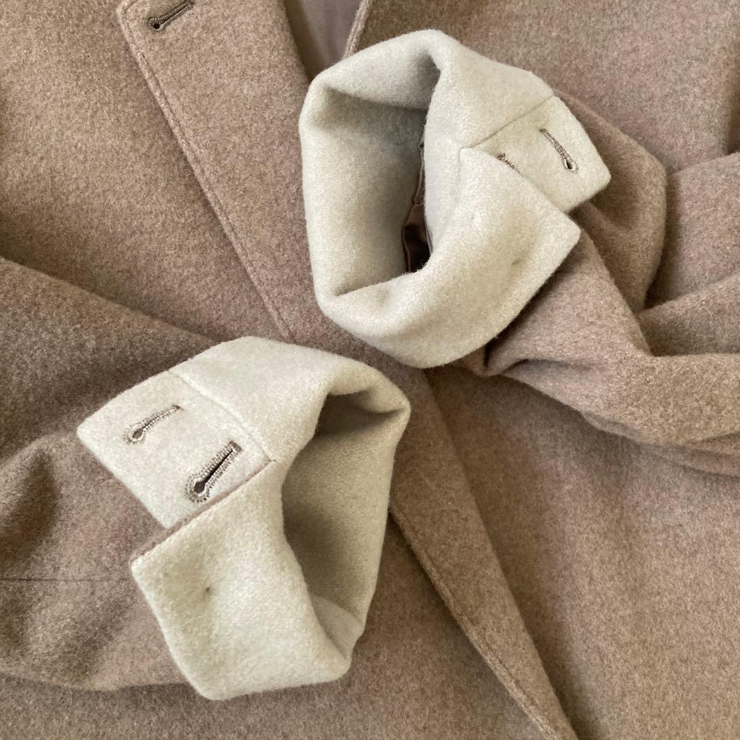 美品「冬のお出かけも私らしく」3WAYアレンジ襟のかろやかチェスターコート