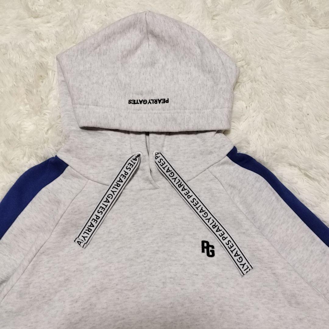 PEARLY GATES パーリーゲイツ 袖ロゴプルオーバーパーカー バイカラー