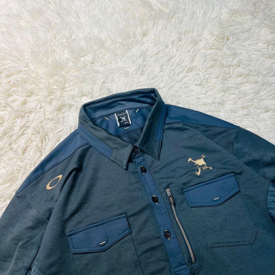 メンズウェア OAKLEY GOLF SKULL STRETCH L/S POLO XL
