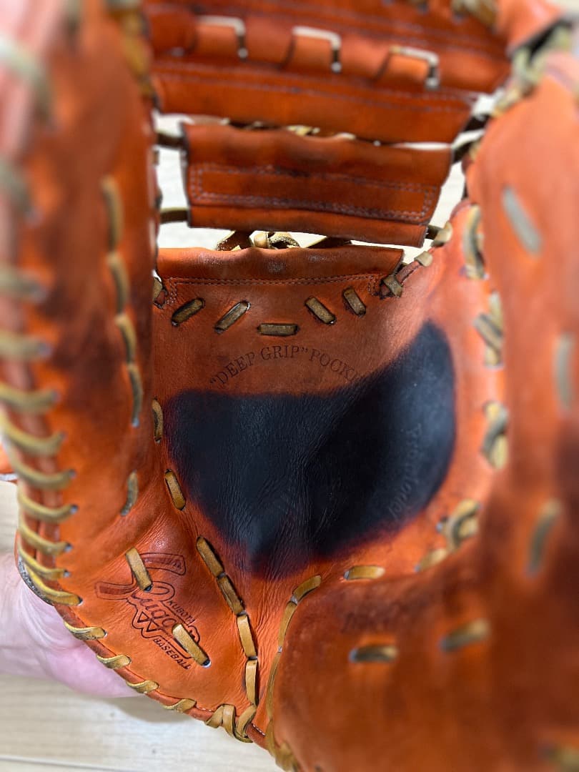 スラッガー 硬式用ファーストミット オレンジ