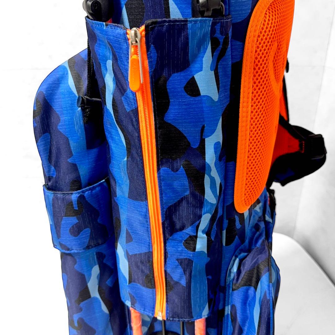 【美品】Riviera キャディバッグ ネイビー/オレンジ 迷彩