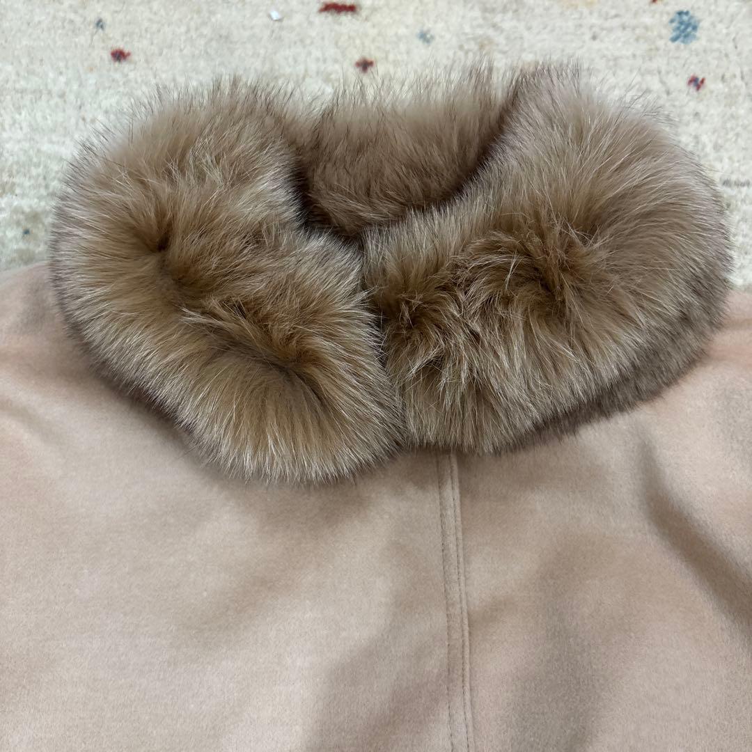 ハナエモリ　コート　ポンチョ　ファー　40