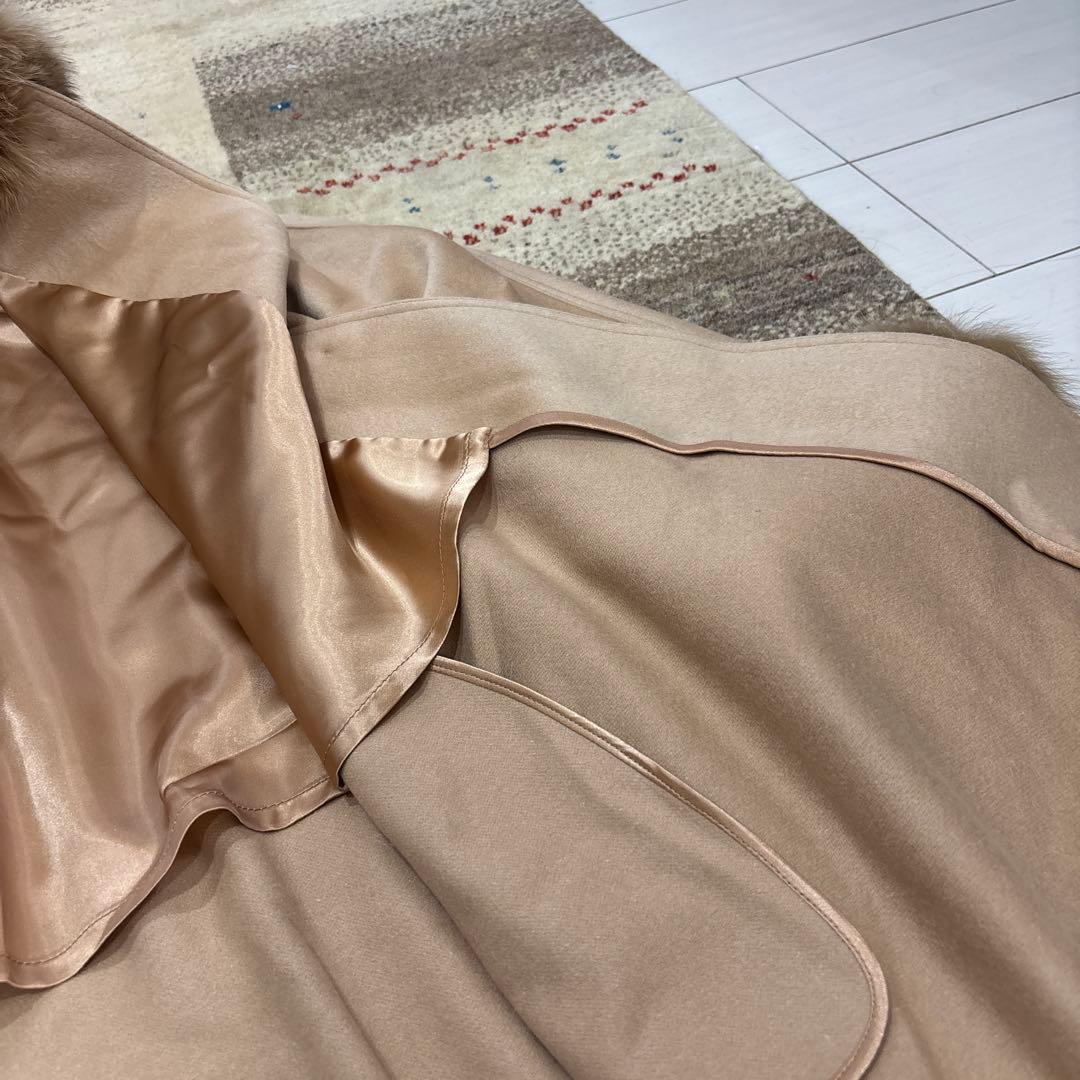 ハナエモリ　コート　ポンチョ　ファー　40