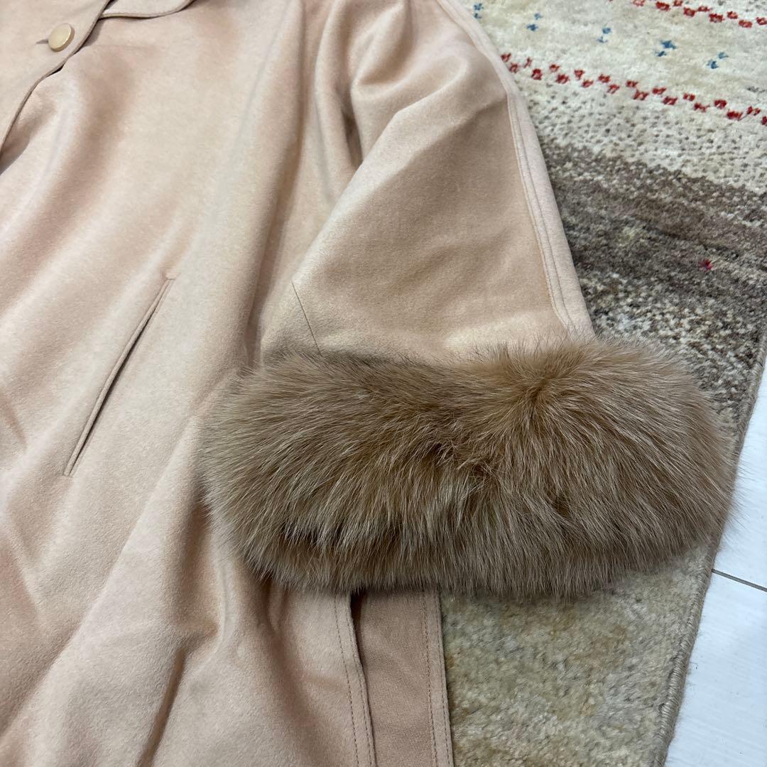 ハナエモリ　コート　ポンチョ　ファー　40