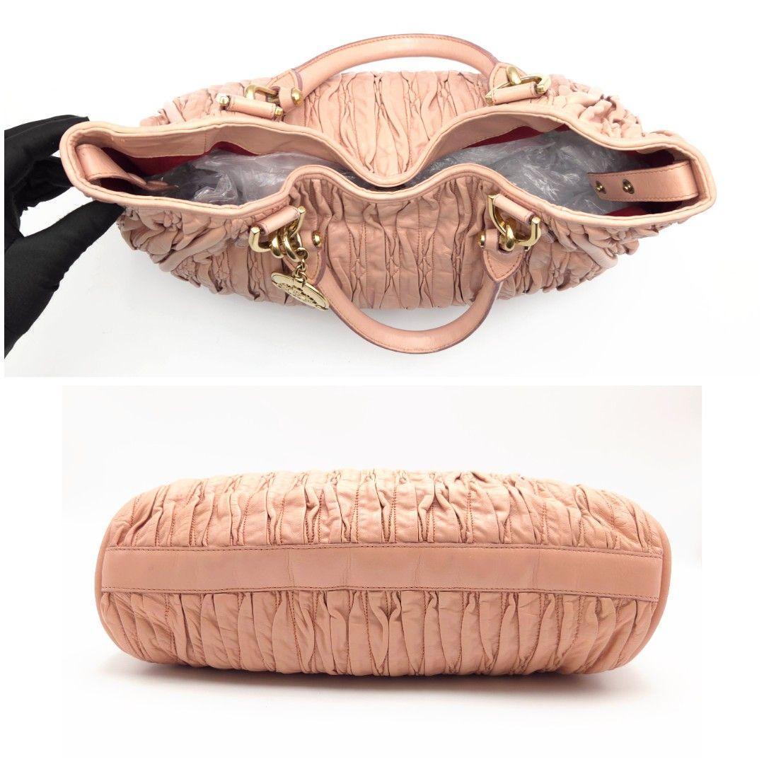 良品✨BALLY ショルダーバック トートバッグ ギャザー ロゴチャーム レザー