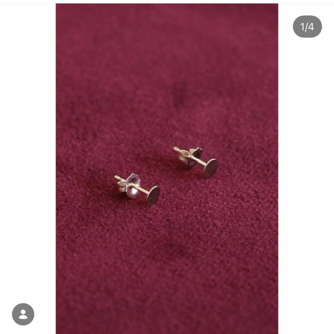 キャスリーン ウィテカー ゴールドサークルピアス 2個　14金