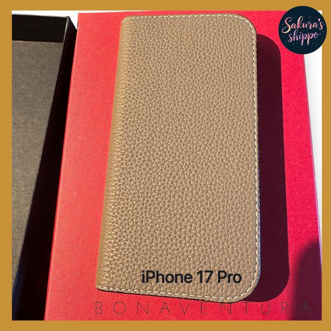 新品ボナベンチュラ iPhone17Pro 完売ダイアリーケース　オレンジ