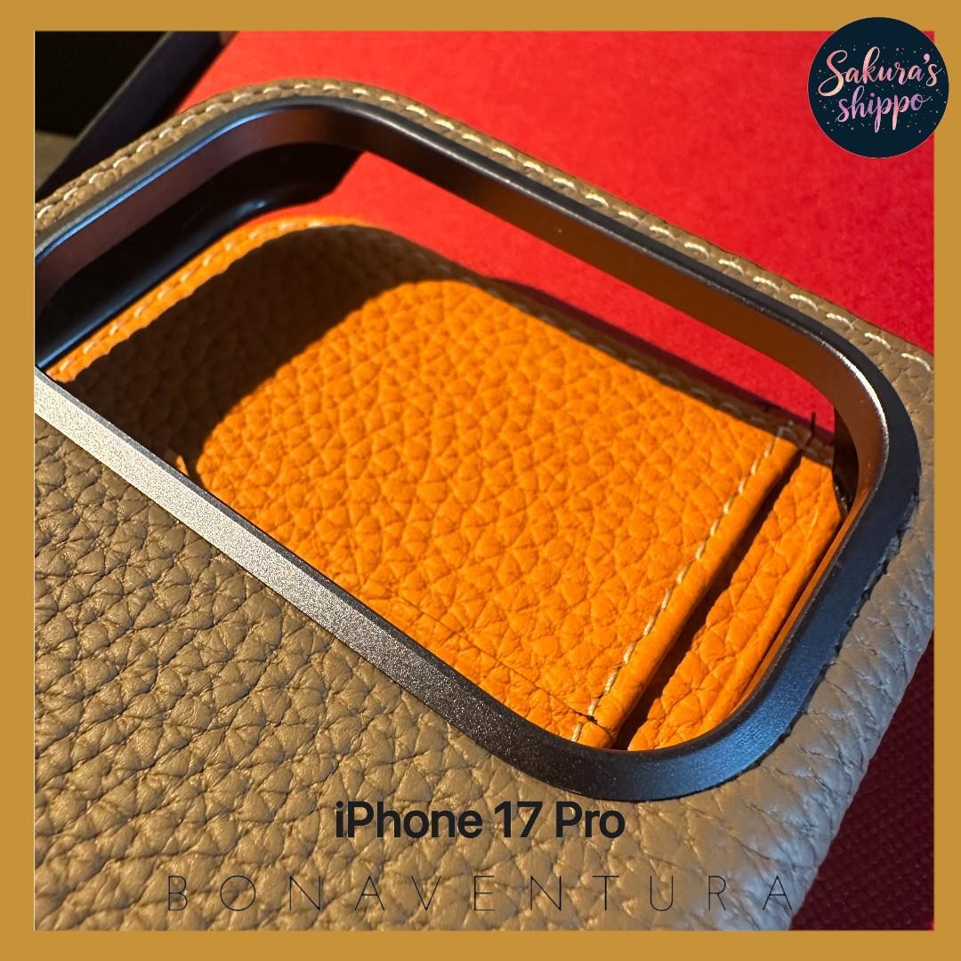 新品ボナベンチュラ iPhone17Pro 完売ダイアリーケース　オレンジ