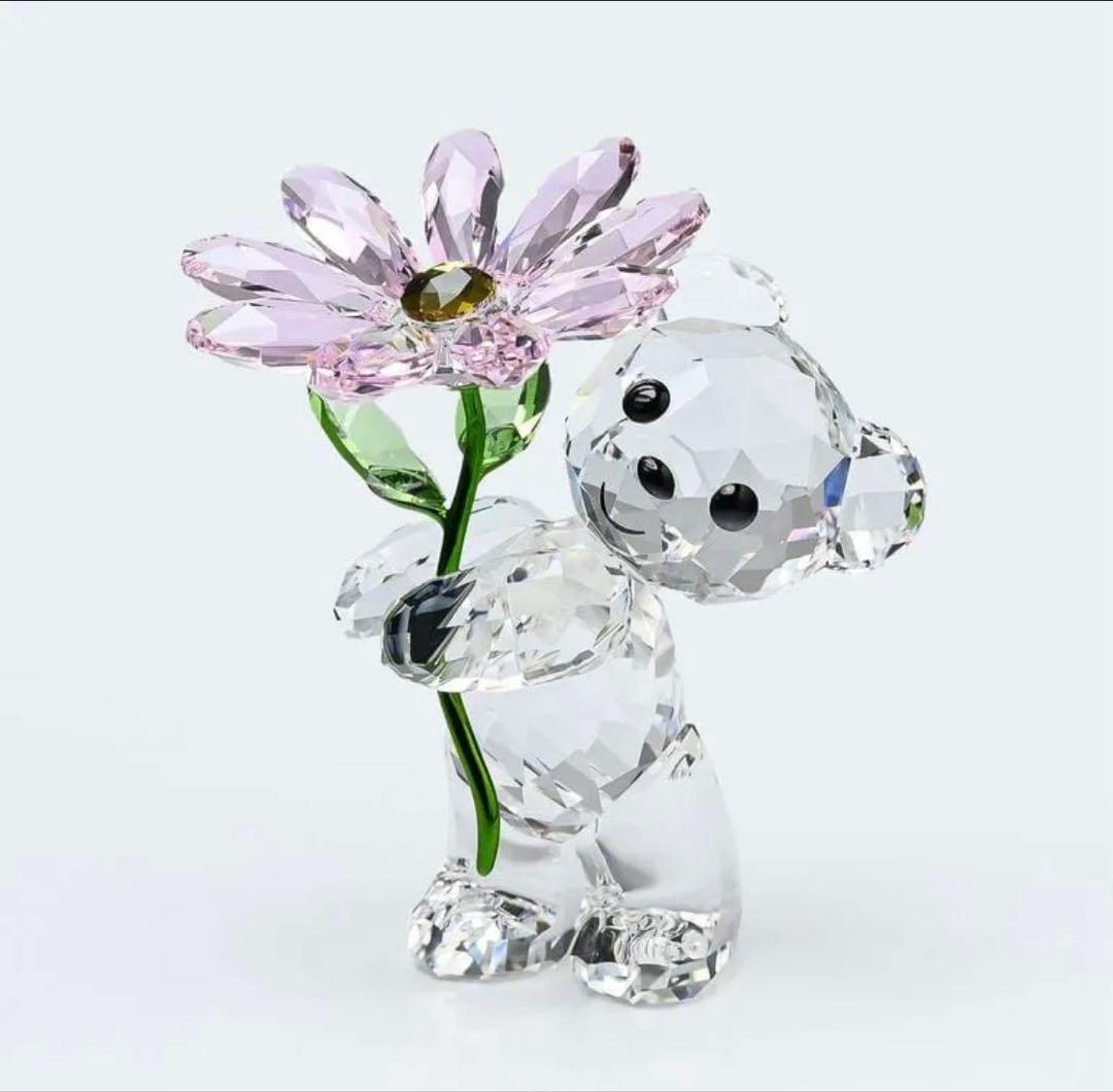 クリスベア　デイジー　ピンクのお花【スワロフスキー】