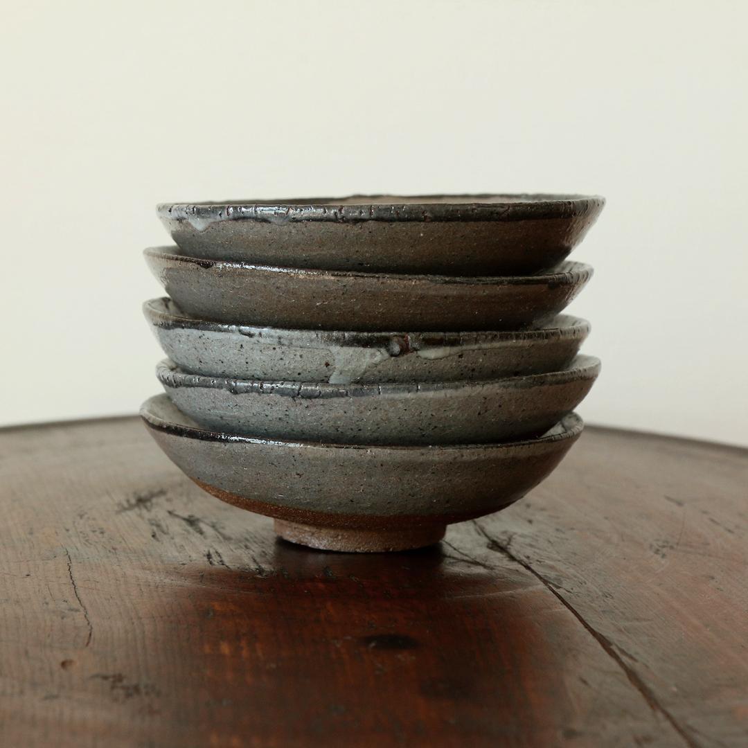 作家もの器　唐津焼　丸田雄さん　皮鯨小皿　五枚揃　7/19最終値下げ