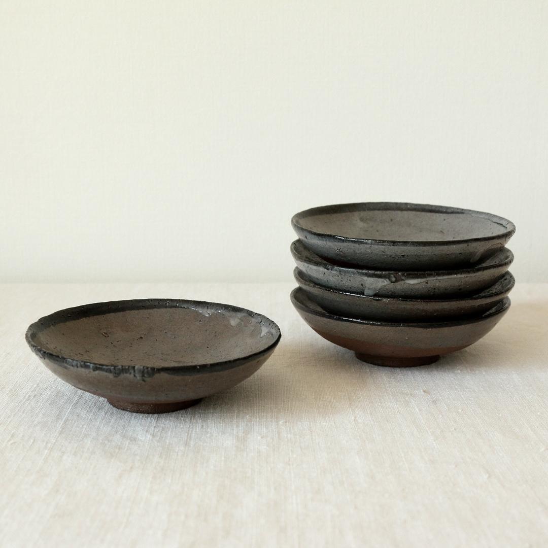 作家もの器　唐津焼　丸田雄さん　皮鯨小皿　五枚揃　7/19最終値下げ