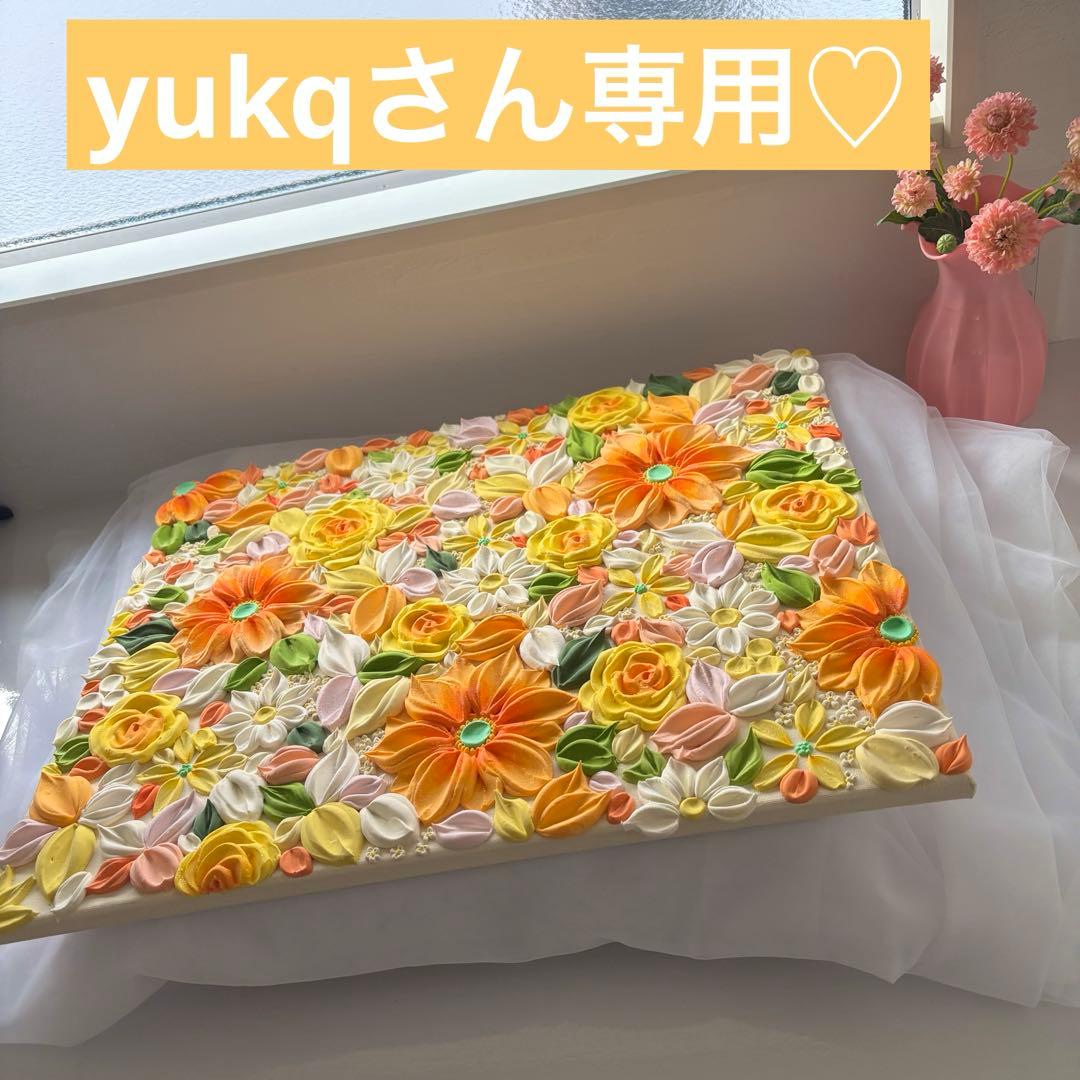 テクスチャーアート　花束　壁掛け　海外　現代アート　花の絵　フラワーアート